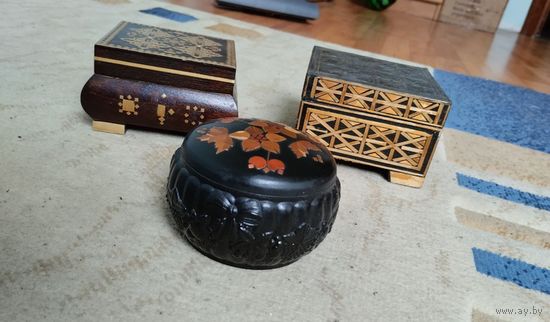 Шкатулки СССР 3 штуки одним лотом