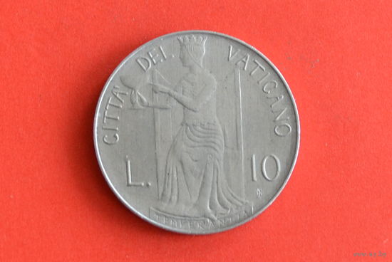 Ватикан 10 лир 1979 с 1 руб