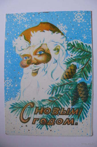С Новым годом! Пинская типография, двойная, подписана.