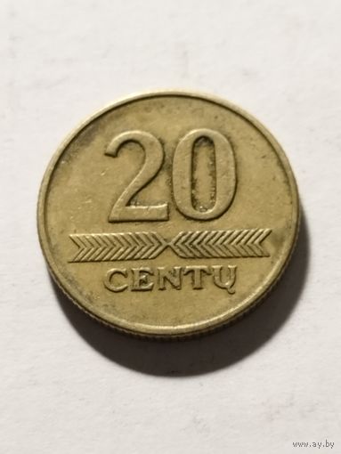 Литва 20 центов 1997