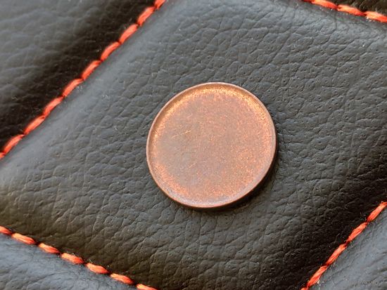 Австрия. 1 евроцент 2002 (найдена в ролле с данными монетами). Заготовка для монеты. Редкая! Торг.