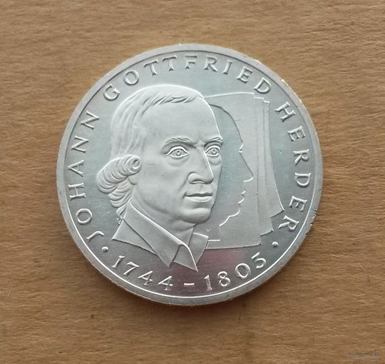 ФРГ, 10 марок 1994 г., серебро 0.625, 250 лет со дня рождения И.Г.Гердера