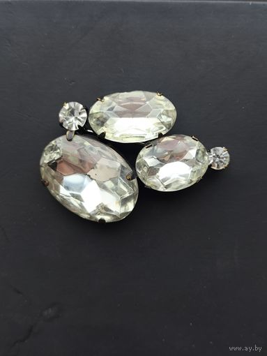 Винтажная брошь кристаллы льда