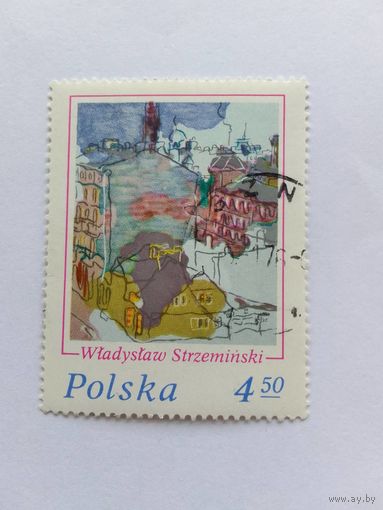 Марки   Живопись Лодзинский пейзаж  Польша    1975    1 шт -  1,00 руб