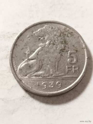 Бельгия 5 франков 1939