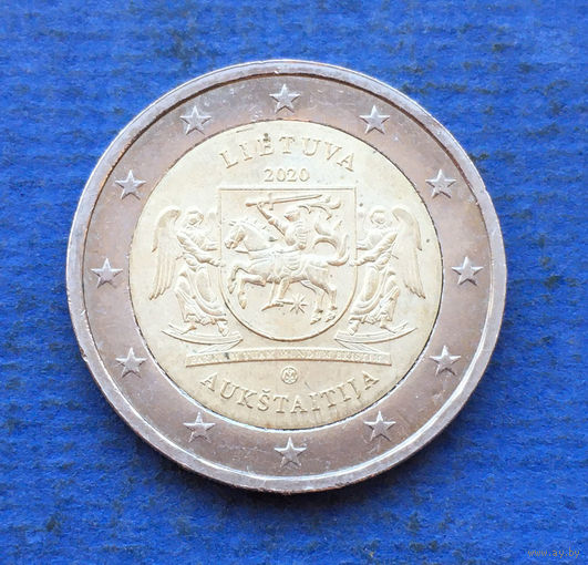 Литва 2 евро 2020 Аукштайтия