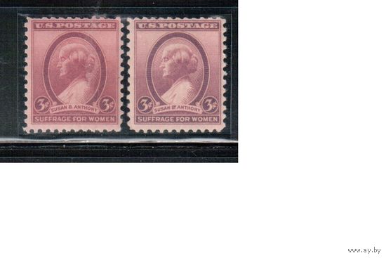 США-1936, (Скотт.784),  **,  Личности, Энтони (одиночка), цвет