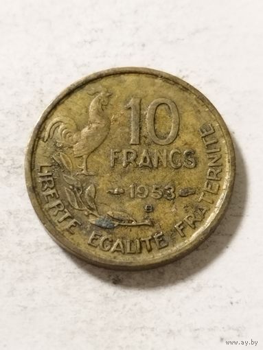Франция 10 франков 1953