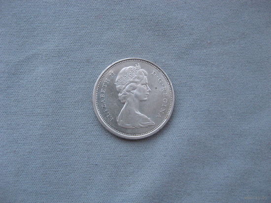 Канада 25 центов 1968 год  Елизавета II от 1 рубля без минимальной цены
