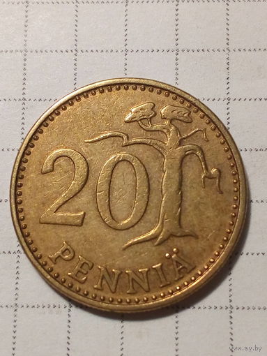 20 пенни Финляндия 1976 год