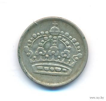 Швеция 10 эре 1956 года Ag _состояние VF