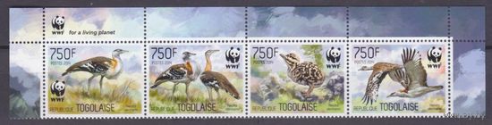 2014 Того 5863-5866 полоска+Tab WWF / Птицы 12,00 евро