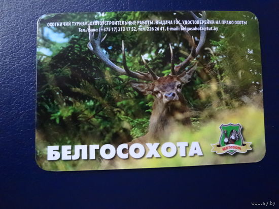 Календарик 2007 г.  Белгосохота Олень.